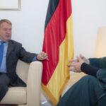 German Ambassador to Kingdom Dieter Lamle discusses Saudi-German cooperation strongholds in energy.  (Photo Ali Mohammad Aldhahri)